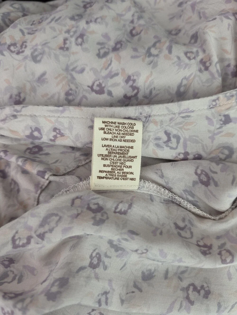 Free People Light Lilac Floral Extreme Wide-Leg Palazzo Pants Sz 12 - Picture 7 of 9